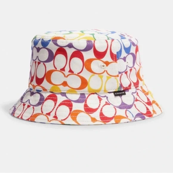 Coach Bucket Hat Rainbow  PRIDE COLLECTION   NEW Coach Pride Rainbow Signature Bucket Hat | eBay main image 3